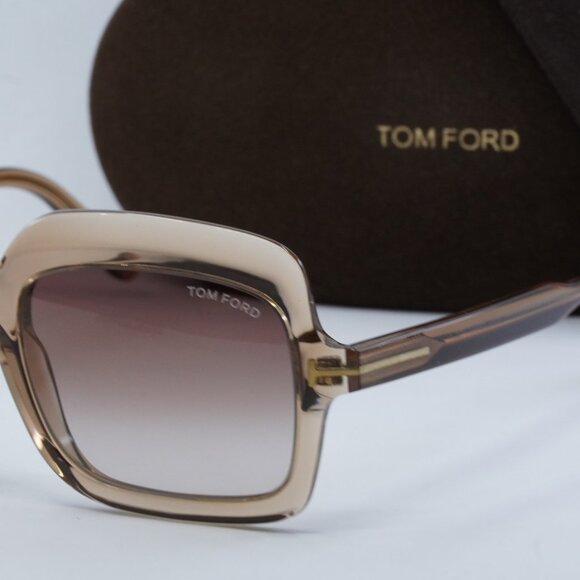 Final Price! Tom Ford Wallis FT0688 45G Shiny Light Brown Sunglasses